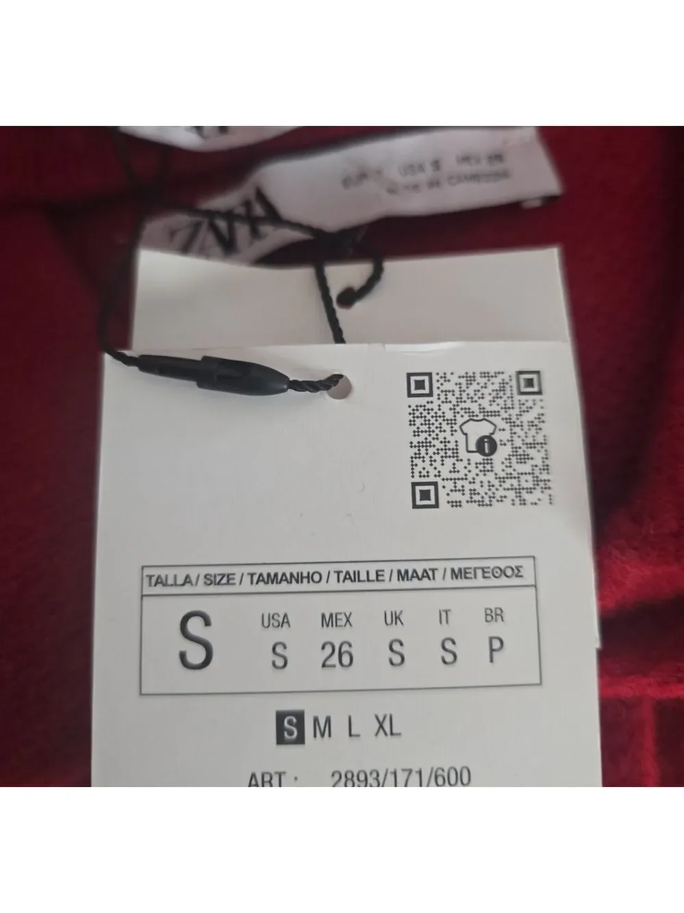 Zara Red Merino Wool Skirt Suit Set – NWT – Size Small – Double-Breasted Jacket